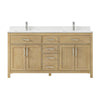 Custom image for Whitewashed Oak with Brushed Nickel Trim / White Cultured Marble / No Mirror