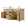 Custom image for Whitewashed Oak with Brushed Nickel Trim / White Cultured Marble / No Mirror