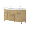 Custom image for Whitewashed Oak with Brushed Nickel Trim / White Cultured Marble / No Mirror
