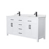 Custom image for White with Matte Black Trim / White Cultured Marble / No Mirror