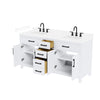 Custom image for White with Matte Black Trim / White Cultured Marble / No Mirror