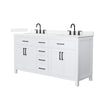 Custom image for White with Matte Black Trim / White Quartz / No Mirror