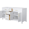 Custom image for White with Brushed Gold Trim / No Mirror