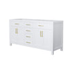 Custom image for White with Brushed Gold Trim / No Mirror