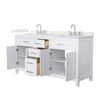 Custom image for White with Brushed Nickel Trim / Giotto Quartz / No Mirror
