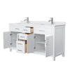 Custom image for White with Brushed Nickel Trim / White Cultured Marble / No Mirror