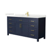Custom image for Dark Blue with Brushed Gold Trim / Giotto Quartz / No Mirror