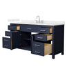 Custom image for Dark Blue with Brushed Nickel Trim / Giotto Quartz / No Mirror