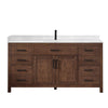 Custom image for Dark Walnut with Matte Black Trim / Carrara Cultured Marble / No Mirror