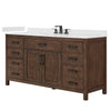 Custom image for Dark Walnut with Matte Black Trim / Carrara Cultured Marble / No Mirror