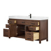 Custom image for Dark Walnut with Matte Black Trim / Giotto Quartz / No Mirror