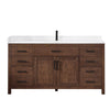 Custom image for Dark Walnut with Matte Black Trim / White Cultured Marble / No Mirror
