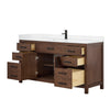Custom image for Dark Walnut with Matte Black Trim / White Cultured Marble / No Mirror