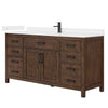 Custom image for Dark Walnut with Matte Black Trim / White Cultured Marble / No Mirror