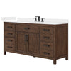 Custom image for Dark Walnut with Matte Black Trim / White Cultured Marble / No Mirror