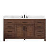 Custom image for Dark Walnut with Matte Black Trim / White Quartz / No Mirror
