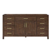 Custom image for Dark Walnut with Brushed Gold Trim / No Mirror