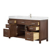 Custom image for Dark Walnut with Brushed Nickel Trim / Carrara Cultured Marble / No Mirror