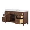 Custom image for Dark Walnut with Brushed Nickel Trim / Giotto Quartz / No Mirror