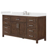 Custom image for Dark Walnut with Brushed Nickel Trim / Giotto Quartz / No Mirror
