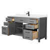 Custom image for Dark Gray with Matte Black Trim / Carrara Cultured Marble / No Mirror