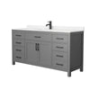 Custom image for Dark Gray with Matte Black Trim / Carrara Cultured Marble / No Mirror