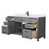 Custom image for Dark Gray with Matte Black Trim / White Cultured Marble / No Mirror
