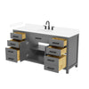 Custom image for Dark Gray with Matte Black Trim / White Cultured Marble / No Mirror