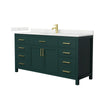 Custom image for Green with Brushed Gold Trim / Giotto Quartz / No Mirror