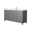 Custom image for Dark Gray with Brushed Gold Trim / Giotto Quartz / No Mirror