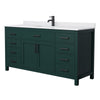 Custom image for Green with Matte Black Trim / White Cultured Marble / No Mirror