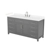 Custom image for Dark Gray with Brushed Nickel Trim / Carrara Cultured Marble / No Mirror
