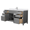 Custom image for Dark Gray with Brushed Nickel Trim / White Cultured Marble / No Mirror
