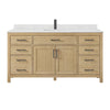 Custom image for Whitewashed Oak with Matte Black Trim / Carrara Cultured Marble / No Mirror