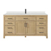 Custom image for Whitewashed Oak with Matte Black Trim / Giotto Quartz / No Mirror