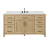 Custom image for Whitewashed Oak with Matte Black Trim / Giotto Quartz / No Mirror