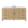 Custom image for Whitewashed Oak with Matte Black Trim / White Cultured Marble / No Mirror