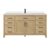 Custom image for Whitewashed Oak with Matte Black Trim / White Quartz / No Mirror