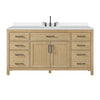 Custom image for Whitewashed Oak with Matte Black Trim / White Quartz / No Mirror