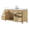Custom image for Whitewashed Oak with Matte Black Trim / White Quartz / No Mirror
