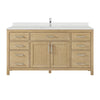 Custom image for Whitewashed Oak with Brushed Nickel Trim / Giotto Quartz / No Mirror