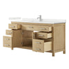 Custom image for Whitewashed Oak with Brushed Nickel Trim / Giotto Quartz / No Mirror