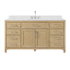 Custom image for Whitewashed Oak with Brushed Nickel Trim / Giotto Quartz / No Mirror