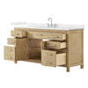 Custom image for Whitewashed Oak with Brushed Nickel Trim / Giotto Quartz / No Mirror
