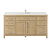 Custom image for Whitewashed Oak with Brushed Nickel Trim / White Cultured Marble / No Mirror