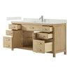 Custom image for Whitewashed Oak with Brushed Nickel Trim / White Cultured Marble / No Mirror
