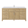 Custom image for Whitewashed Oak with Brushed Nickel Trim / White Quartz / No Mirror