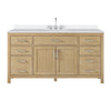 Custom image for Whitewashed Oak with Brushed Nickel Trim / White Quartz / No Mirror