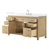 Custom image for Whitewashed Oak with Brushed Nickel Trim / White Quartz / No Mirror