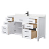 Custom image for White with Matte Black Trim / Carrara Cultured Marble / No Mirror